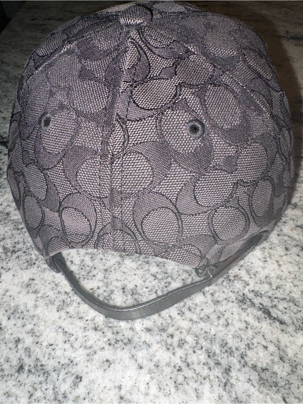 Coach Men's Signature Monogram Baseball Cap - Gray/Black - Picture 2 of 5